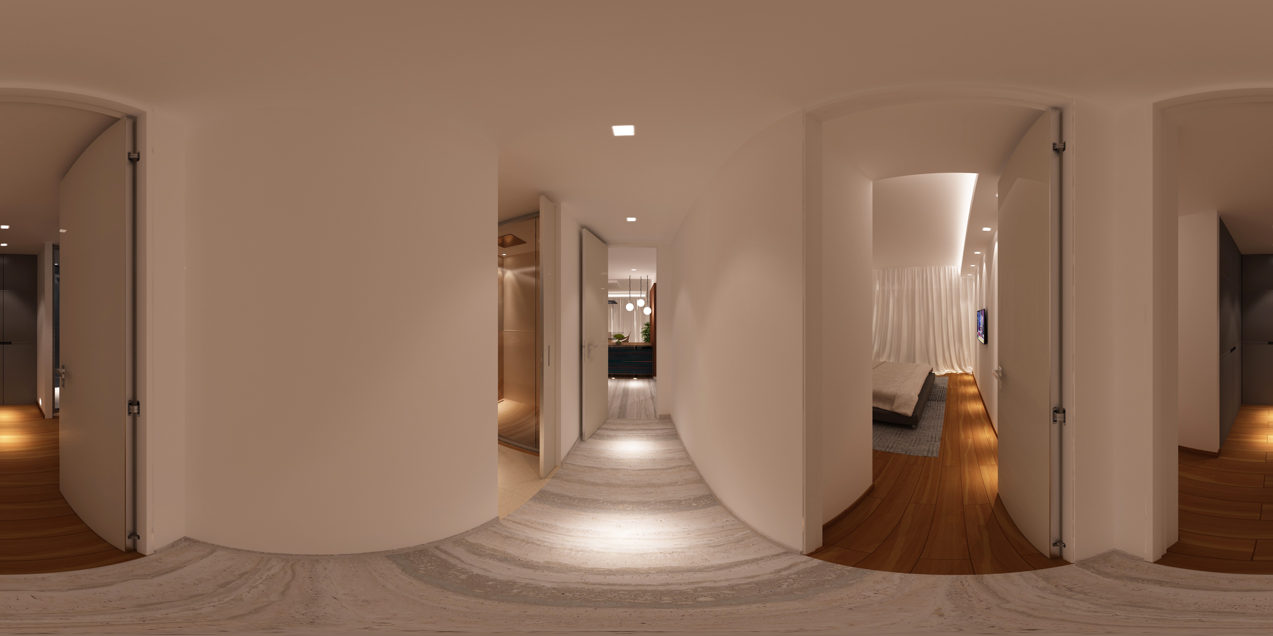Virtual tour 360 del corridoio