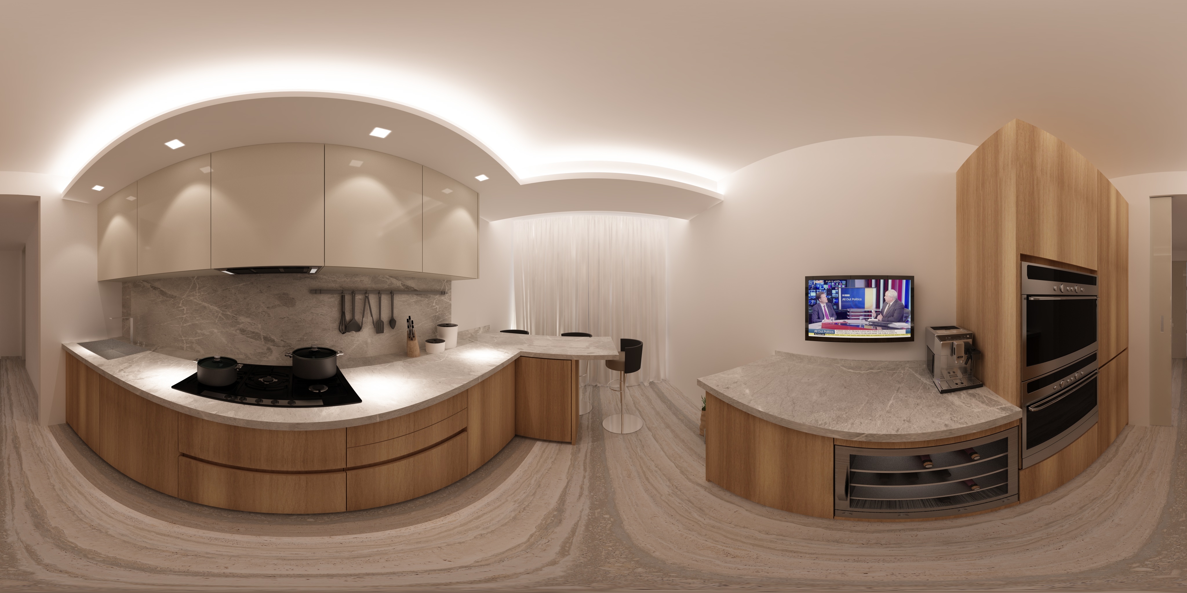 Virtual tour 360 della cucina