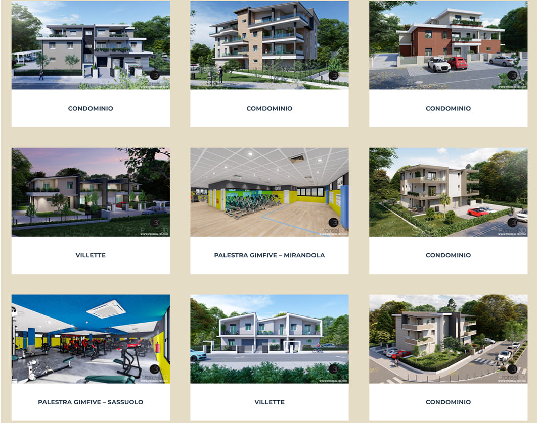 Visualizzazione progetti online e brochure