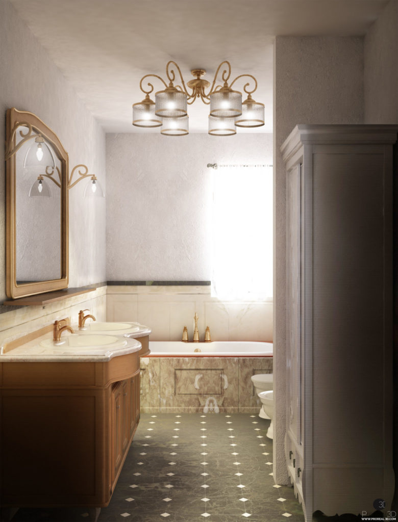 Rendering 3d bagno