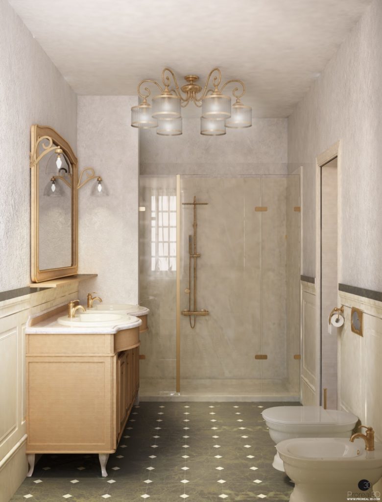 Rendering 3d bagno