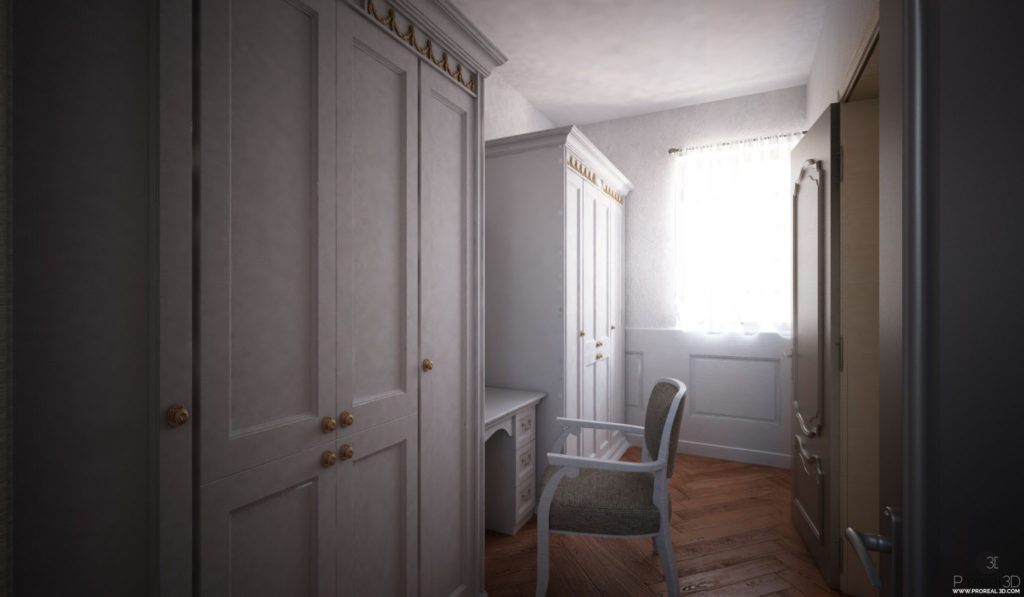 Rendering 3d cabina armadi