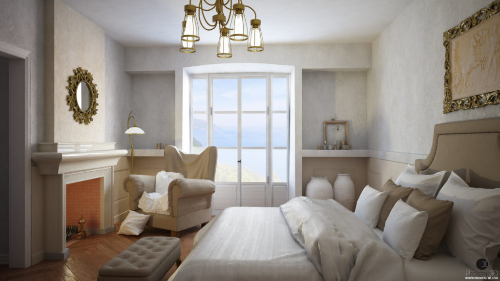 Rendering  3d camera matrimoniale
