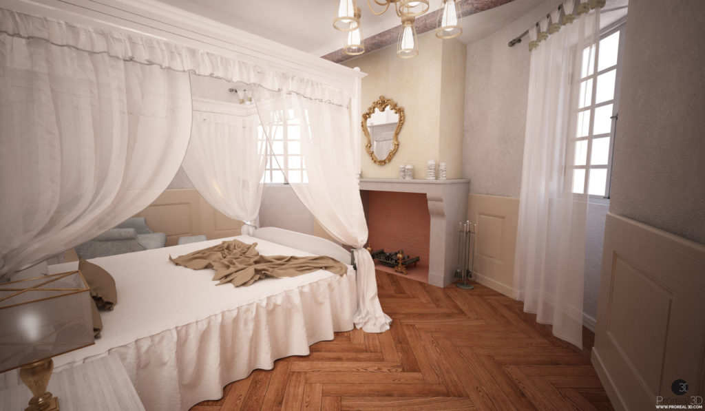 Rendering  3d camera matrimoniale