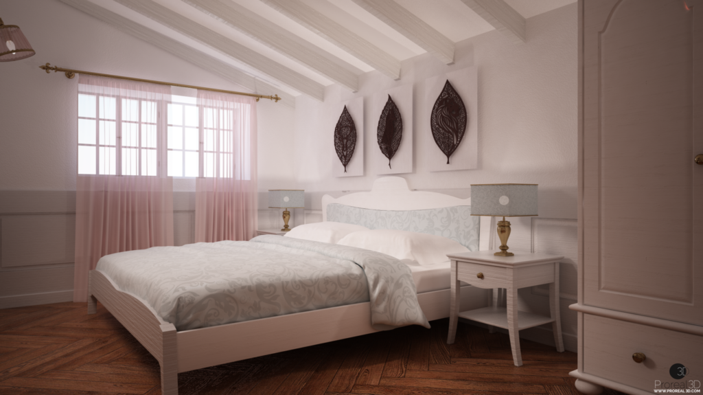 Rendering  3d camera matrimoniale