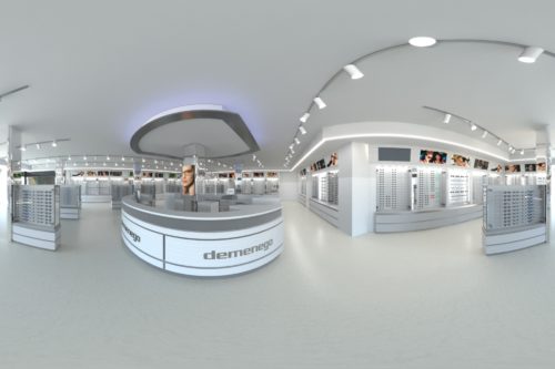 Rendering Virtual Tour 3D di Interni - Negozio di Ottica